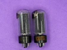 (2) RCA 5U4GB Rectifier Tubes Black Plates Side Rectangle Getters Tested Pair  