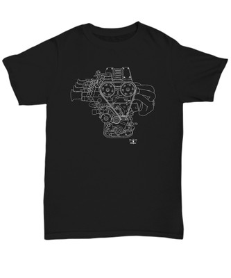 Toyota 4AGE blueprint illustration shirt - Unisex Tee