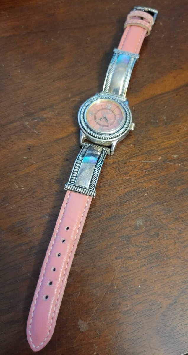 ECCLISSI STERLING SILVER Pink Face/Leather Band Wrist Watch  display picture 3