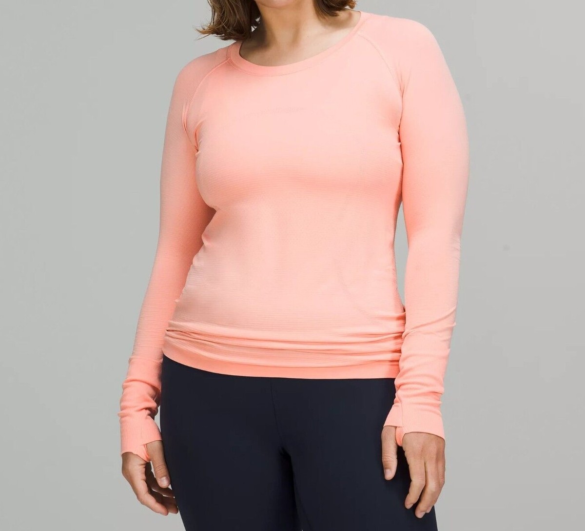 lululemon - lululemon  Swiftly Tech LS Crew ピンク サイズ6 Lululemon Swiftly Tech Long Sleeve Crew - Heathered Pink