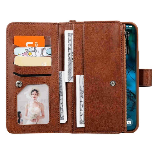 For iPhone 12 11 Pro Max SE 8 7 6s Magnetic Detachable Wallet Leather Case Cover - Picture 36 of 55
