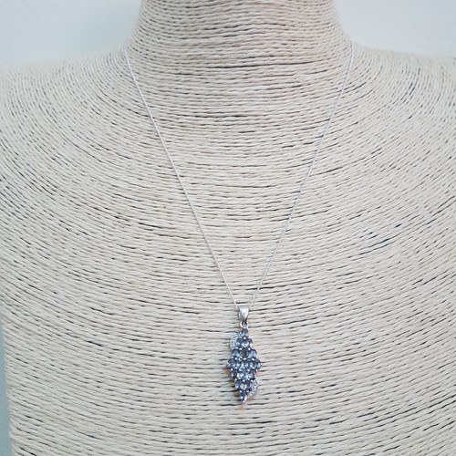 925 Sterling Silver Necklace, Genuine Colour Change Sapphire Pendant, 18" Chain - Picture 2 of 10