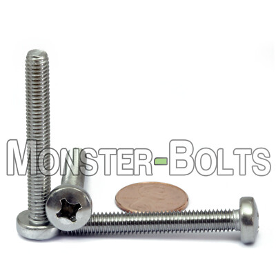 Qty - 500 M6 x 45mm DIN 7985A Phillips Pan Machine Screw, A2 Stainless Steel