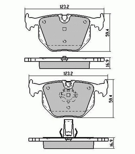 Rear Disc Brake Pads for BMW 3 Series E46 330i 7/2000-8/2006 - Picture 2 of 3