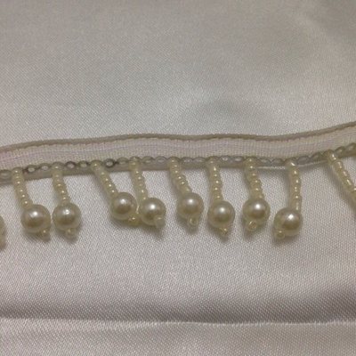 Perle Perlen Fransenborte Nähen Braut Hochzeit Kostüm Handwerk Miederkunst 3 cm x 1 Yard
