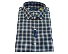 Polo Ralph Lauren Custom Fit Pure Press Plaid Button Dress Shirt Size 17/43 NWT
