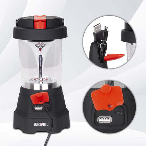 Duronic Hurricane LED Torch | Rechargeable 2 Ways: Wind-up & USB | 4-in-1 Design - Picture 4 of 7