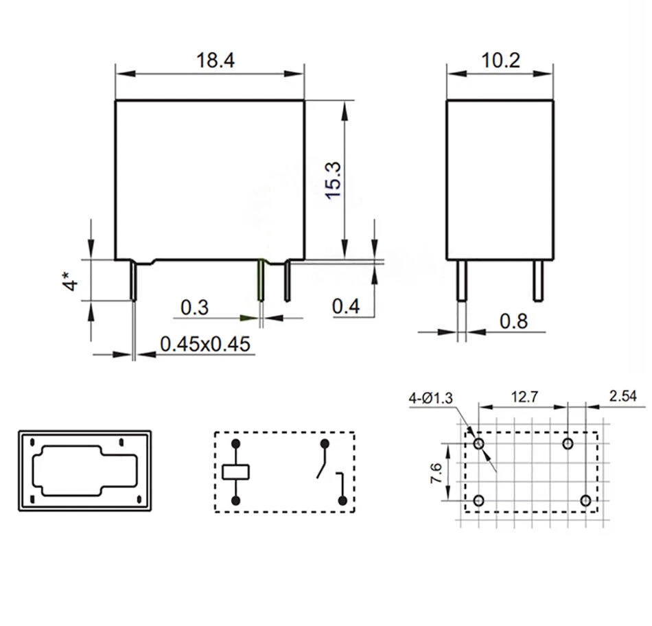 5V 12V 24V Power Relay 10A 4-PinHongfa Relays HF32F-G-JZC-32F-G- 005 012 024-HS - Image 4 of 4