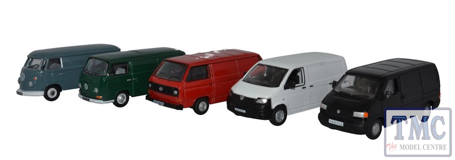 VANS 76SET66 Oxford pressofuso calibro OO VW Van Set T1 T2 T3 T4 T5 (5)