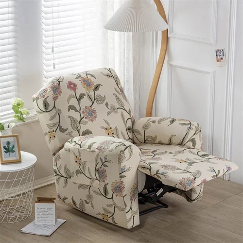 Copripoltrona reclinabile elastica stampata floreale copertura geometria nordica 4 pz/set - Foto 2 di 37