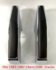 Pair Chrome Front Bumper Guards for 1981-1987 Chevy & GMC Pickup Truck 