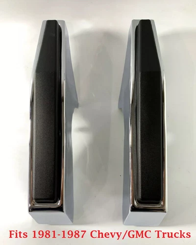 Pair Chrome Front Bumper Guards for 1981-1987 Chevy & GMC Pickup Truck