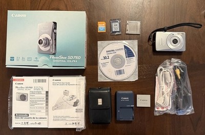 Canon PowerShot Digital ELPH SD750 7.1MP w/Box, Case, Charger, 4gb Eye-Fi SD
