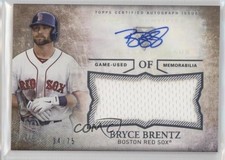 2015 Topps Triple Threads Unity Jumbo Relics Sepia 34/75 Bryce Brentz Auto s7f