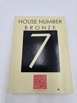 Frank Lloyd Wright House Number Bronze 7 Zinc ALLOY Plaque