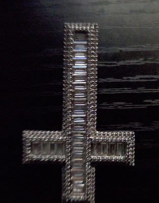 Upside Down Cross Necklace Opium Chain, Inverted Cross, Hip Hop