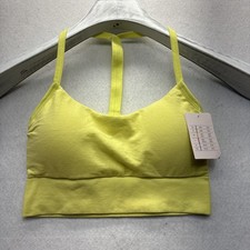 Women s Auden Lightly Lined Racerback Comfort Bralette Lime Green S NEW