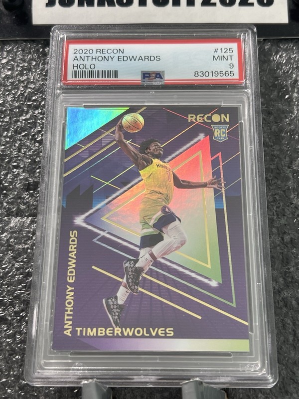 2020-21 Recon Anthony Edwards PSA 9 HOLO SP #125 RC Rookie Panini Rare silver