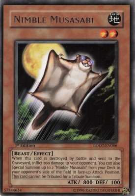 Yugioh Nimble Musasabi LODT-EN086 Rare 1st Edition NM