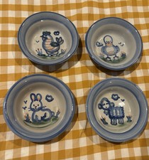 4 M A Hadley Ramekins - Bunny, Duck, Sheep, Chicken Mini Bowls, Farm Animals
