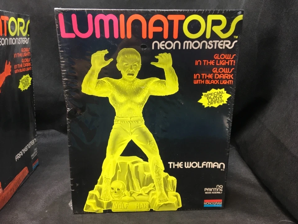 VINTAGE ALL NIB! (Set of 3) Luminators Neon Monsters Model Kits [Monogram 1992] - Image 4 of 4