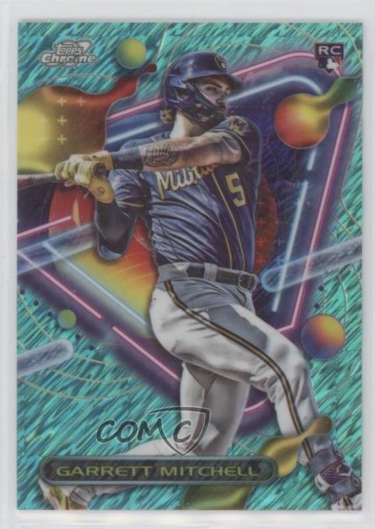 2023 Topps Cosmic Chrome Aqua Equinox Refractor 69/199 Garrett Mitchell #154 uk2