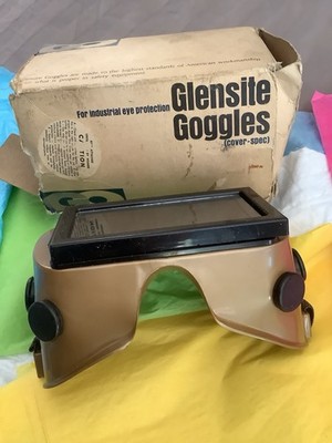 Vintage Industrial Eye Protector Glensite Goggles GO Glendale Optical
