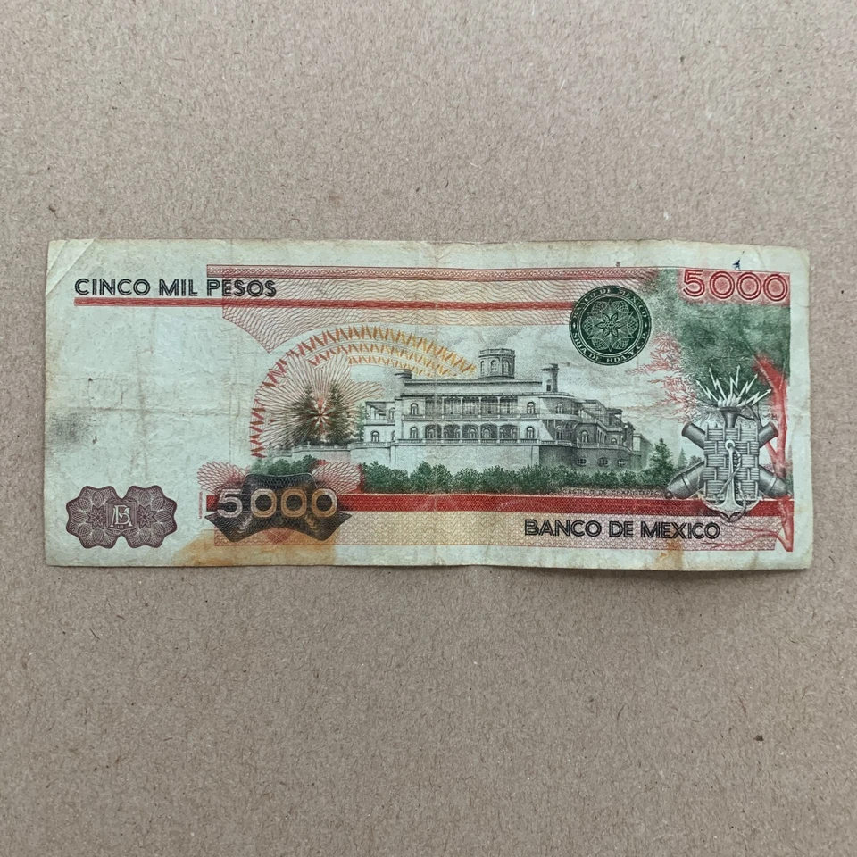 Raro Billete México 1983 5000 Pesos Cadetes Héroes Moneda Mexicana Foto 3 de 4