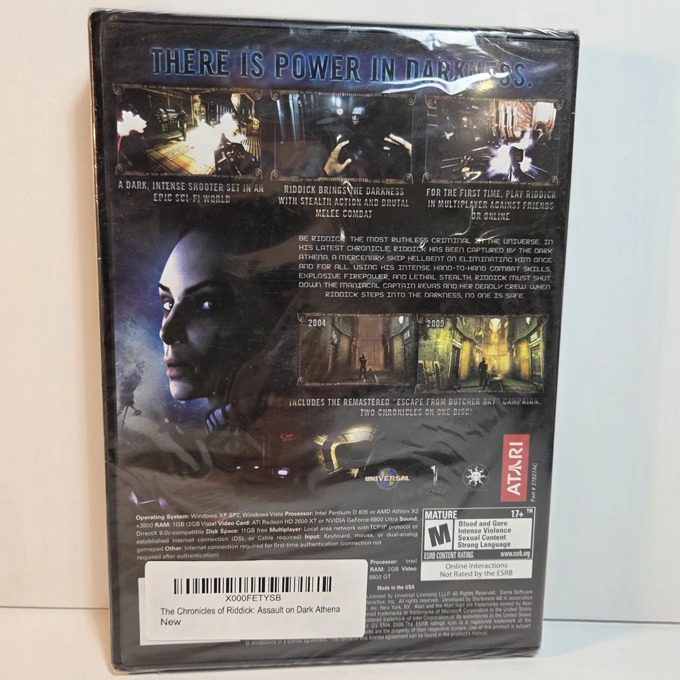 Chronicles of Riddick: Assault on Dark Athena (PC, 2009) New Sealed - Image 3 of 3