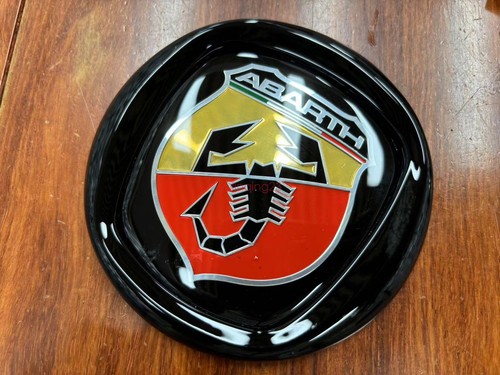 120mm Front Emblem For Fiat Abarth Grande Punto Car Badge Glossy Glack - Picture 2 of 3