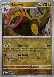070/086 HAXORUS REVERSE HOLO BLACK BOLT POKEMON CARD