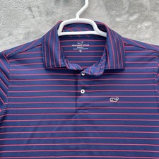 Vineyard Vines Shirt boys XL 18 OTG polo stretch performance Golf Sankaty blue