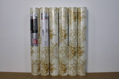 6 Rollen Vliestapete AS Creation Chateau 34499-3 Cremeweiss/ Gold  Gemustert