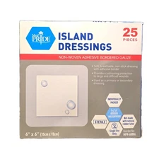 Medpride Island Dressing NON-WOVEN  Sterile 6x6 (25/ bx)  Exp 05/2029