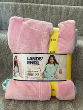 lands end youth 3 piece sleep set, size 7/8 girls