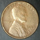 1926 S Lincoln Bronze Wheat Cent Coin US Type Penny Fine Circulated 1c Condition