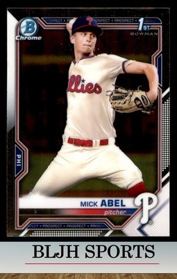2021 Bowman #BCP-42 Mick Abel Philadelphia Phillies RC (1C6)