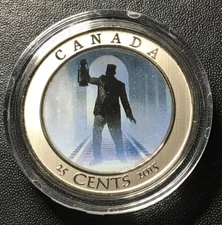 2015 Haunted Canada: Brakeman 25 Cent Coin in Original Mint Packing with COA
