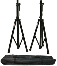 DJ Pa Speaker Universal Adjustable Height Tripod Stands Nylon Carry Bag