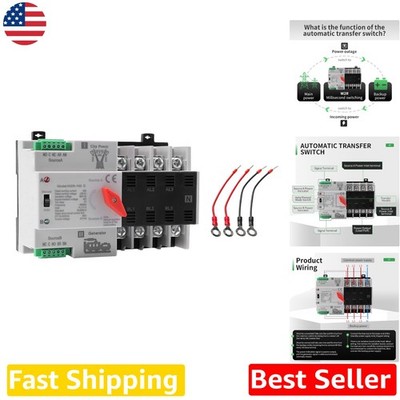 Fast 0.05s Switching 100A 4P ATS for Home Generator Solar Auto Dual Power Switch