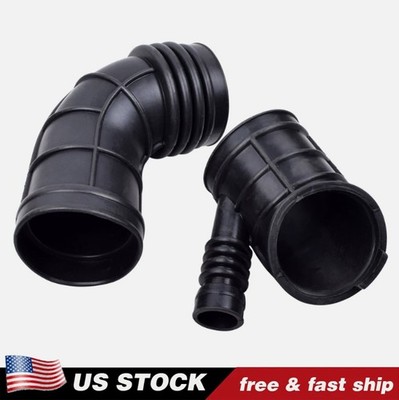 2pcs Throttle Body Air Intake Boot Hose E46 For BMW 325Ci 325i 330CI 330i 330Xi