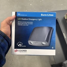 Cooper Sure-Lites SELW25 Silver Led Wet Location Outdoor Emergency Light  