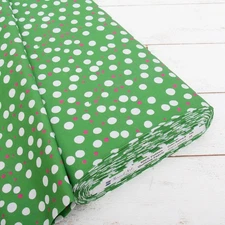 Threadart Cotton Quilting Fabric By The Yard-Confetti Brights-Green Pink Wht Dot