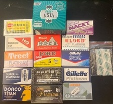 100 Double Edge Razor Blades, Diverse Sampler Pack. Set 13