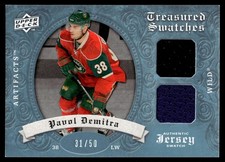 2008-09 Artifacts Treasured Swatches Dual Blue Pavol Demitra 31/50 Minnesota