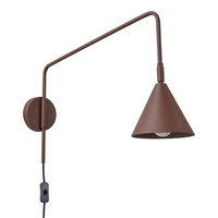 Wandlampe Stahl Braun Schalter Kabel Stecker E14 B:14 Cm Wandleuchte Treppenhaus