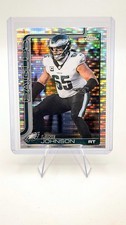 2025 Topps Chrome- Lane Johnson #246 Pulsar Refractor Philadelphia Eagles