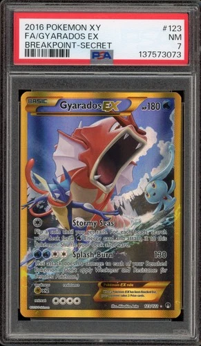 Pokemon Gyarados EX XY Breakpoint Secret Rare #123 PSA 7