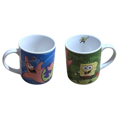 2 x Kinder  Tassen Becher SpongeBob Schwammkopf und Patrick (2006)