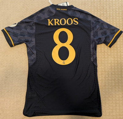Men's 2023/24 Toni Kroos Navy Real Madrid Adidas Away Jersey - M